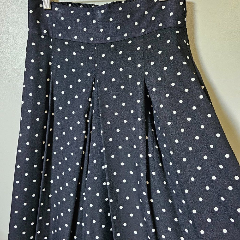 EUC VINTAGE POLKA DOT PLEATED WIDE LEG PANTS VTG SIZE 7-8 / US M - Picture 9 of 16